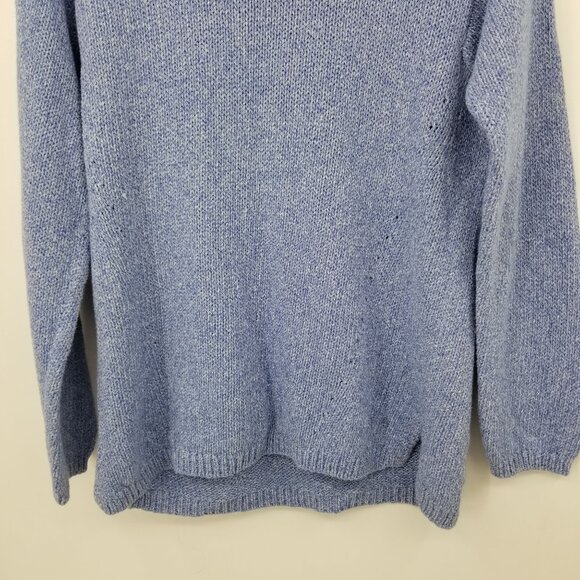J. Jill Blue Knit Women's Long Sleeved Sweater Medium Missy Coastal Minimalist - Picture 7 of 12